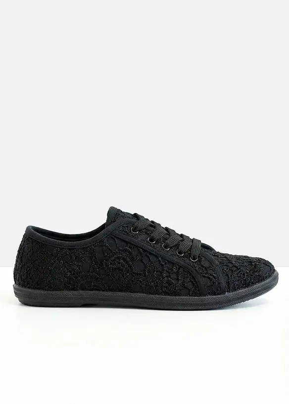 Sneakers med blonder, bonprix