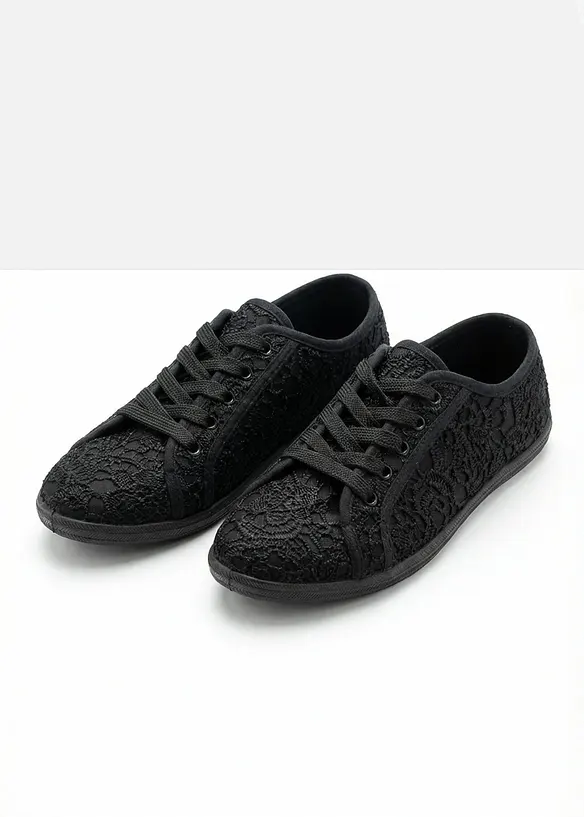 Sneakers med blonder, bonprix