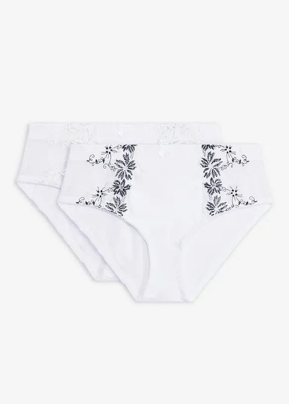 Shape-truse med delikat broderi (2-pack), bonprix