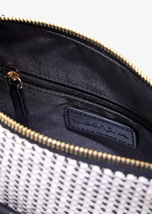 Skulderveske i tekstil med fin detalj, bonprix