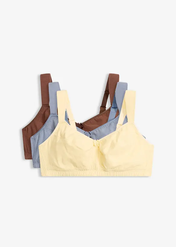 BH uten spiler med bomull (3-pack), bonprix