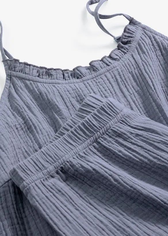 Kort pyjamas i myk musselin, bonprix
