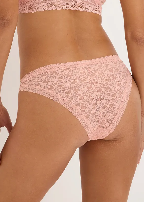 Minitruse med myke blonder (2-pack), bonprix