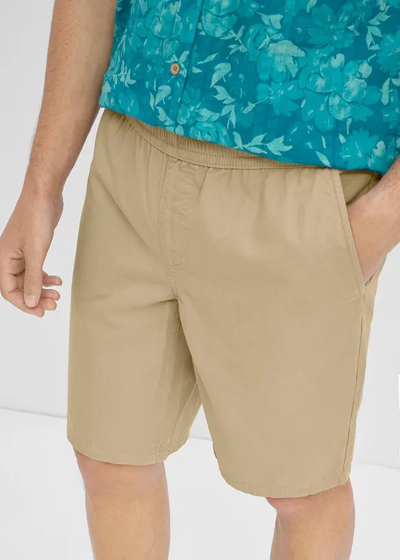 Pull on-bermudashorts i 100% bomull, Regular fit, bonprix