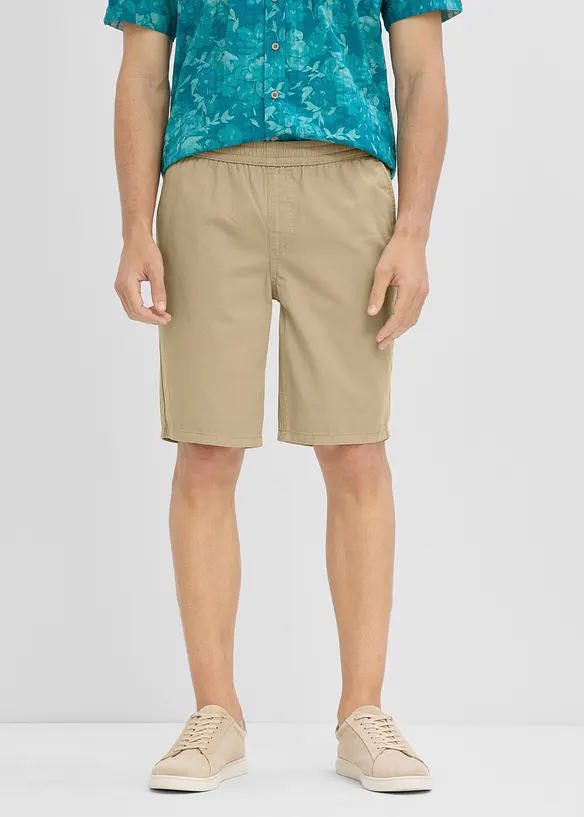 Pull on-bermudashorts i 100% bomull, Regular fit, bonprix