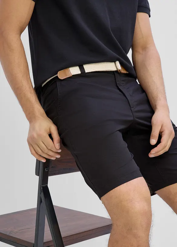 Bermudashorts med stretch og elastisk linning, Regular fit, bonprix