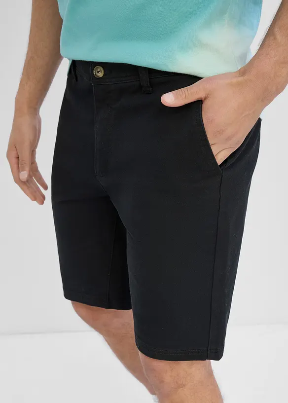Bermudashorts med stretch og stretch i linningen, Regular fit, bonprix