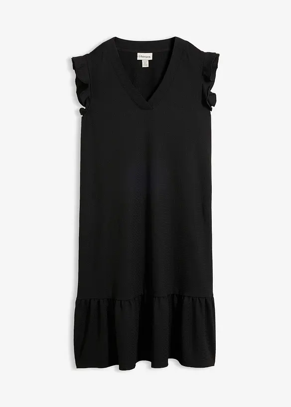 Jerseykjole med volang, bonprix