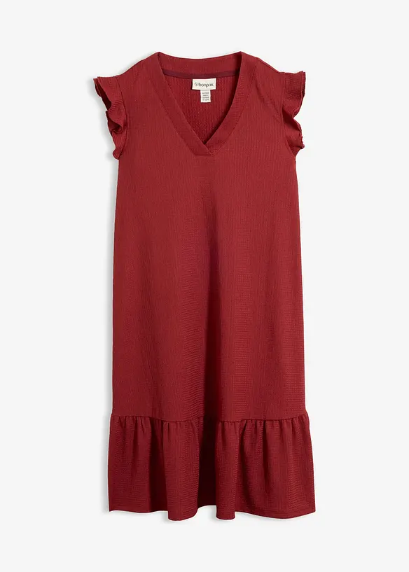 Jerseykjole med volang, bonprix