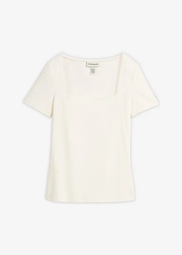 Topp med firsk&aring;ren utringning, bonprix