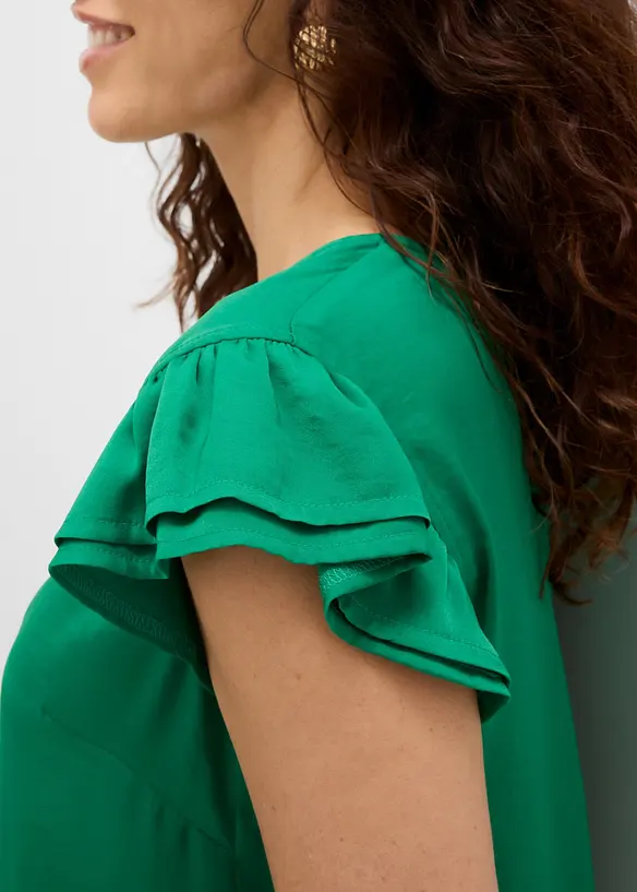 Bluse med volanger, bonprix