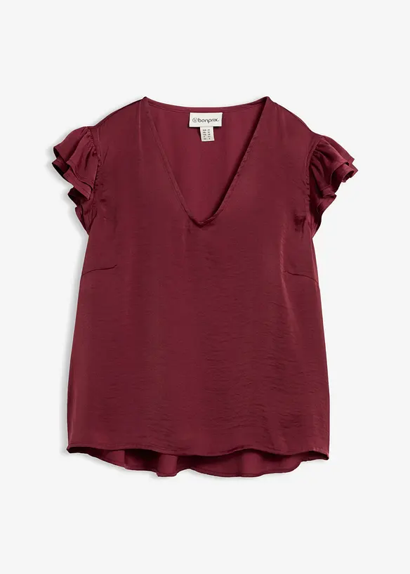 Bluse med volanger, bonprix