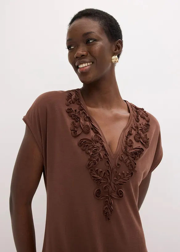 Tunika-kjole med broderi, bonprix