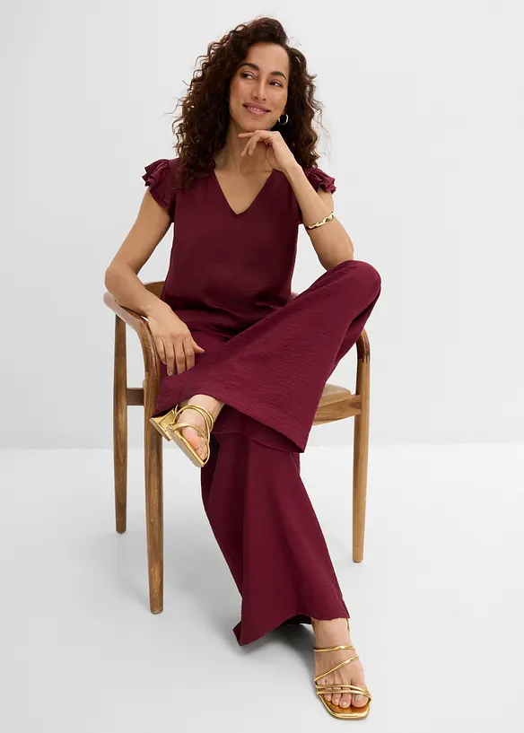 Pull on-bukse i viskoseblanding, bonprix