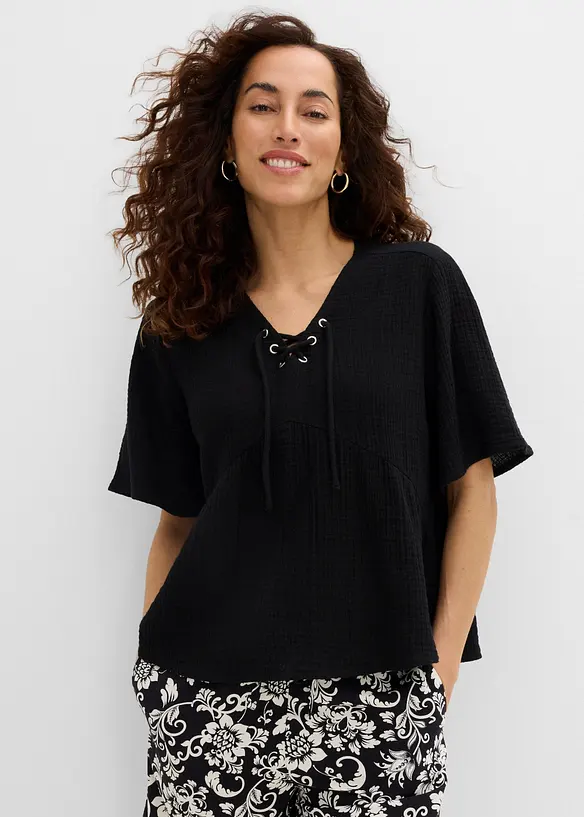 Bluse i luftig musselin, bonprix
