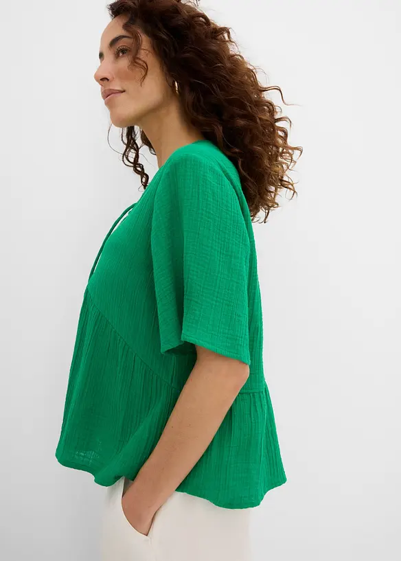 Bluse i luftig musselin, bonprix