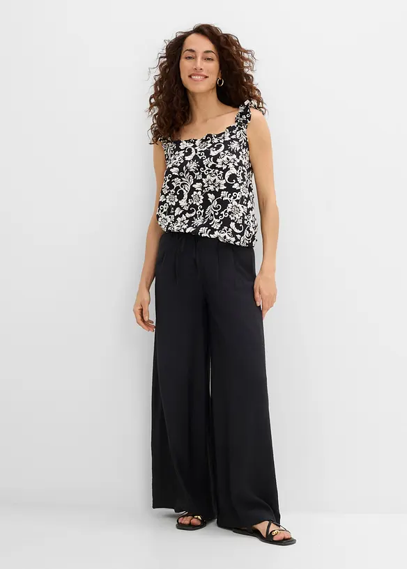 Pull on-bukse i viskoseblanding, bonprix