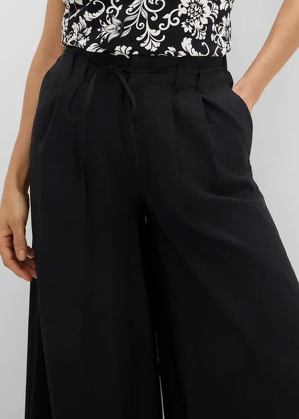 Pull on-bukse i viskoseblanding, bonprix