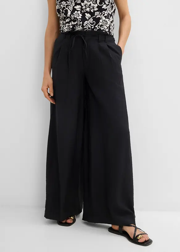 Pull on-bukse i viskoseblanding, bonprix