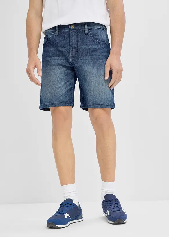Shorts i lett denim med stretchlinning, Relaxed fit, bonprix