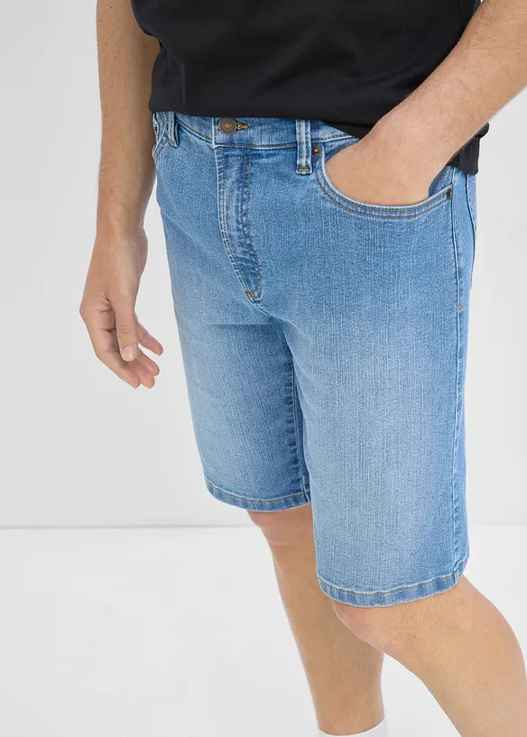 Bermudashorts i lett denim med stretch i linningen, Regular fit (2-pack), bonprix