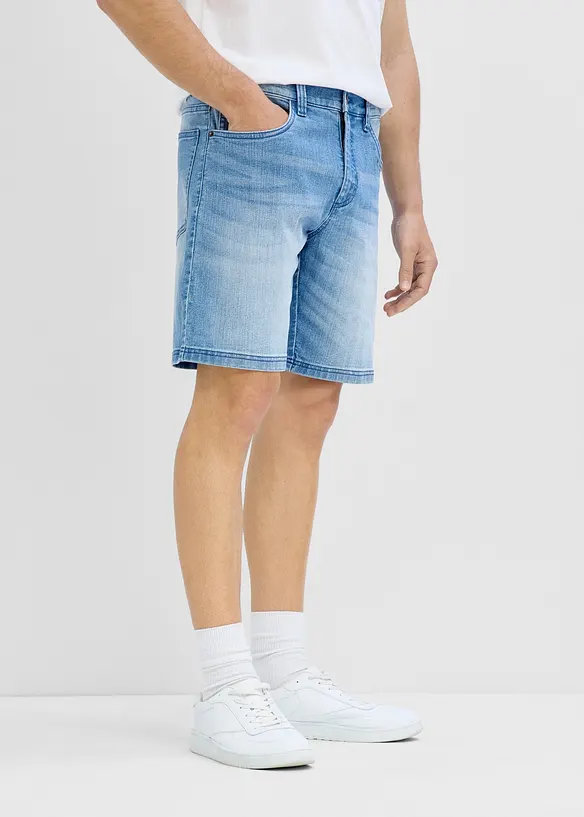 Shorts i lett denim med stretchlinning, Relaxed fit, bonprix