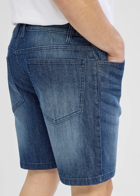 Shorts i lett denim med stretchlinning, Relaxed fit, bonprix
