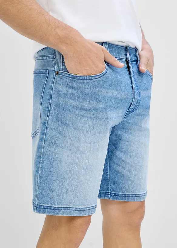 Shorts i lett denim med stretchlinning, Relaxed fit, bonprix