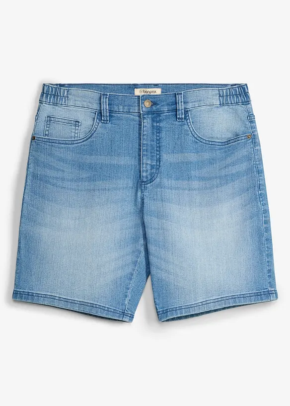 Shorts i lett denim med stretchlinning, Relaxed fit, bonprix