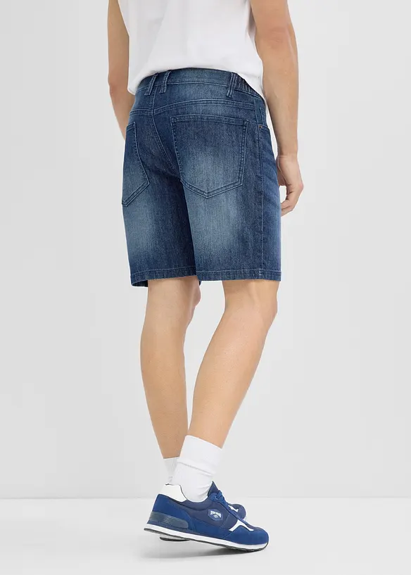 Shorts i lett denim med stretchlinning, Relaxed fit, bonprix
