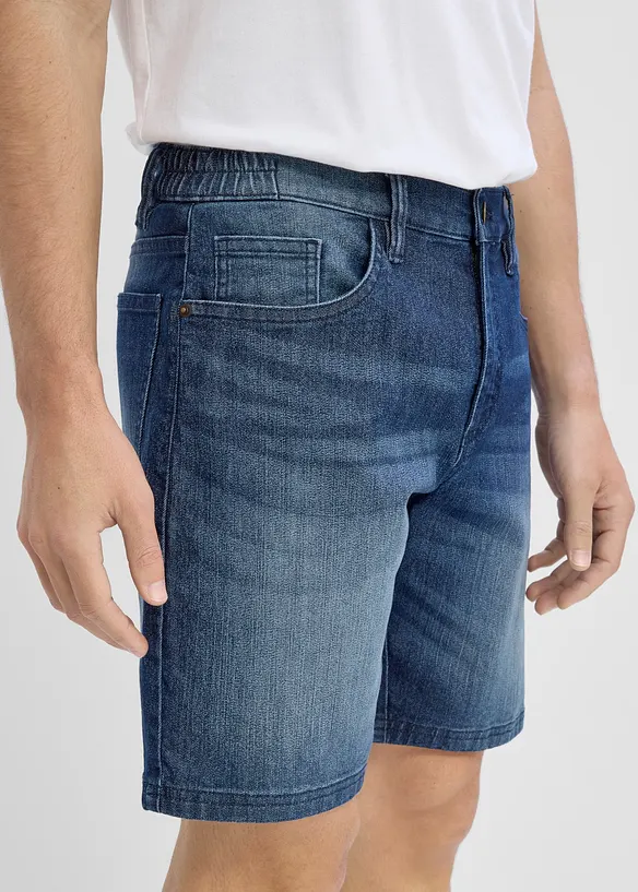 Shorts i lett denim med stretchlinning, Relaxed fit, bonprix