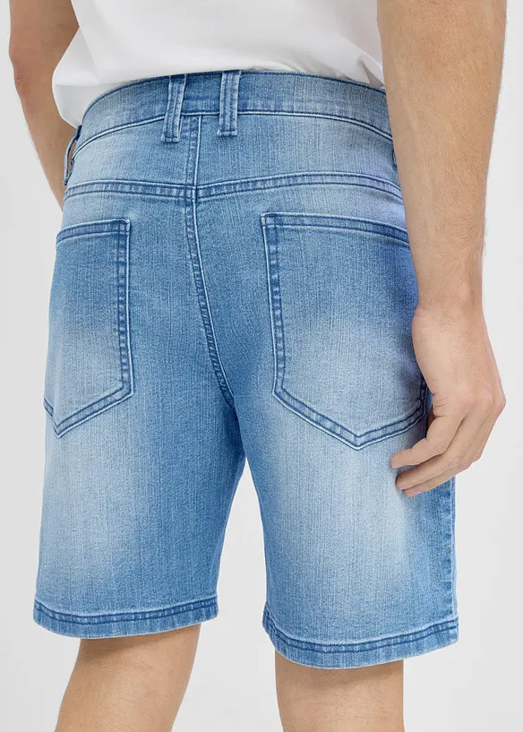Shorts i lett denim med stretchlinning, Relaxed fit, bonprix