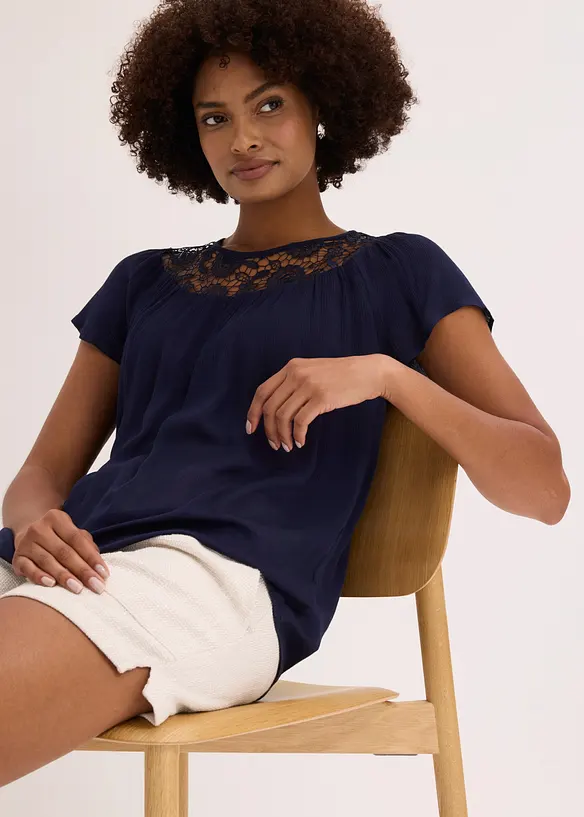 Bluse i 100% viskose, bonprix