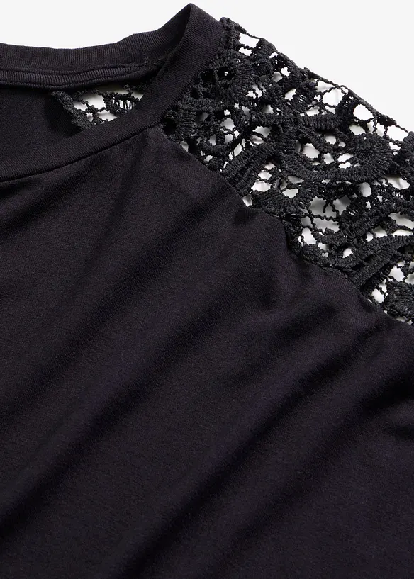 Oversized topp i viskosemiks, bonprix