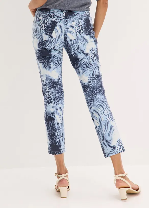 M&oslash;nstret 7/8-bukse med stretch, bonprix