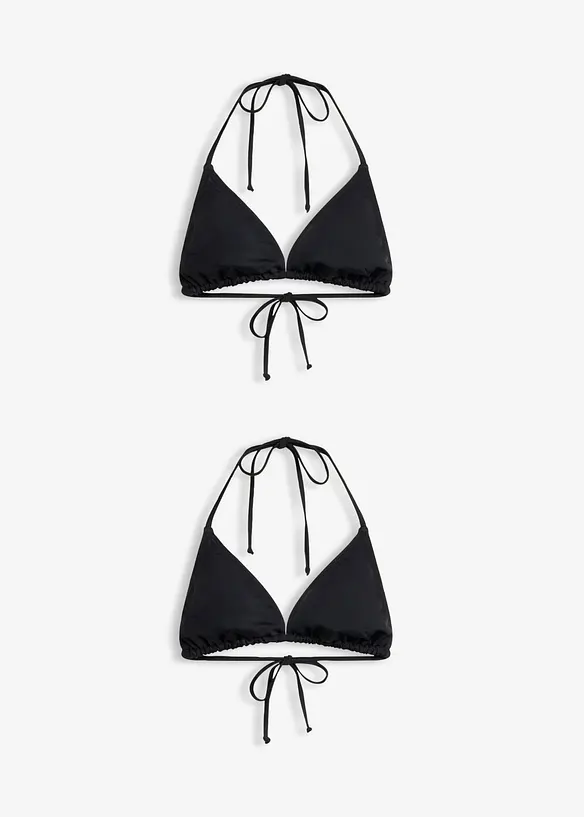 Triangel-bikinioverdel i dobbelpakning (2-pack), bonprix