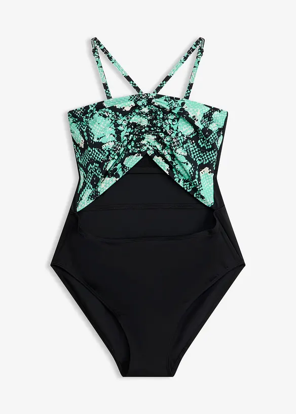 Bandeau-badedrakt med knyting i nakken, bonprix