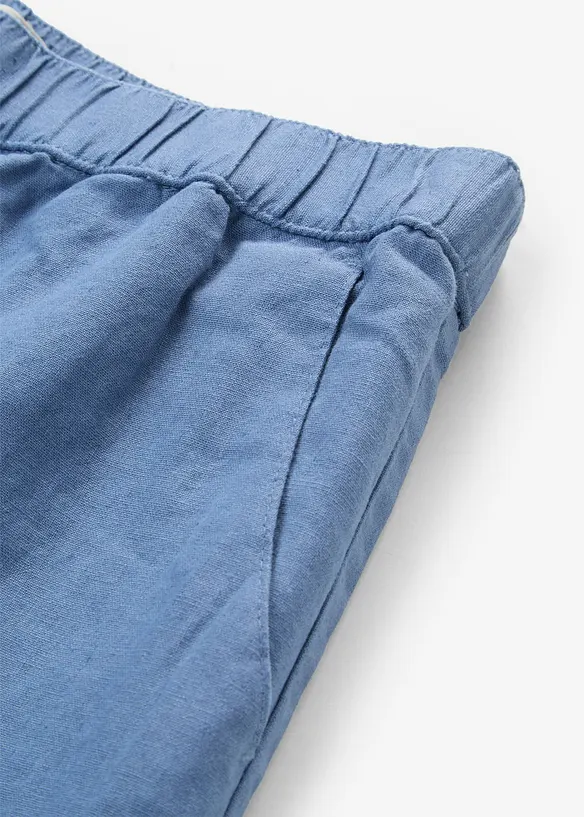Ankellang bukse i lett linmiks, bonprix