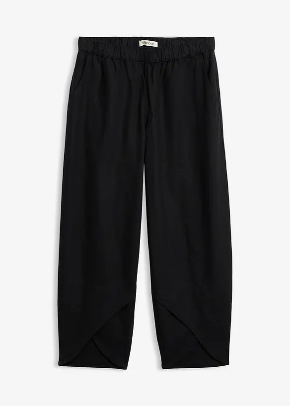 Ankellang bukse i lett linmiks, bonprix