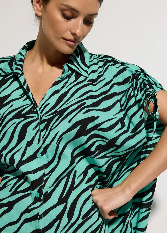 Strandbluse av strukturert krinklet materiale, bonprix