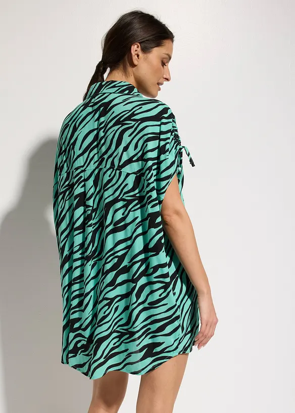Strandbluse av strukturert krinklet materiale, bonprix