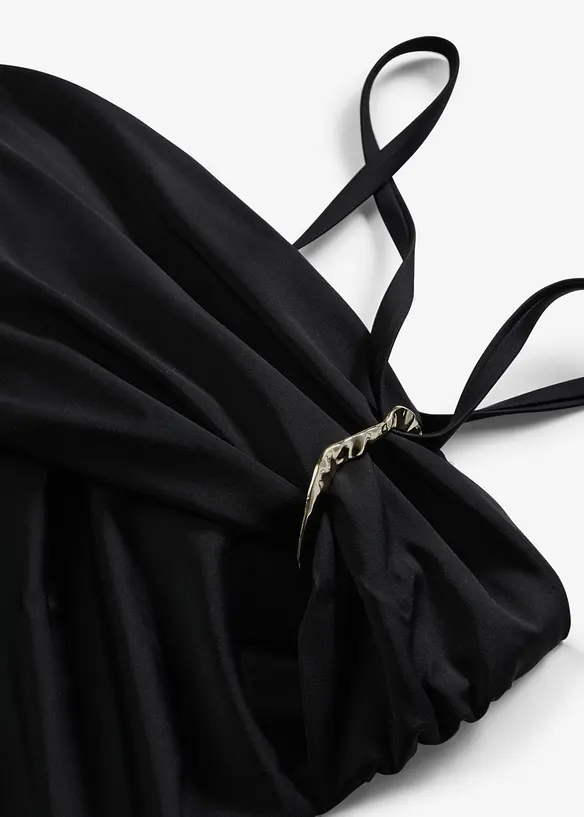 Bandeau-badedrakt med gullfargede detaljer, bonprix