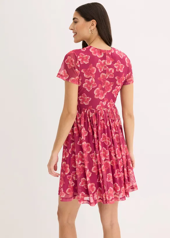 Jerseykjole i mesh, bonprix