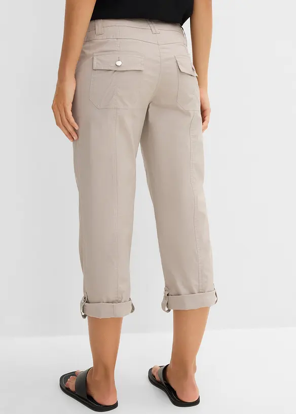 Cargo-bukse med stretch - 3/4 lang, bonprix