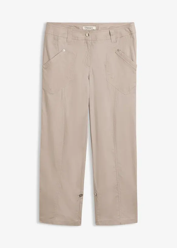 Cargo-bukse med stretch - 3/4 lang, bonprix