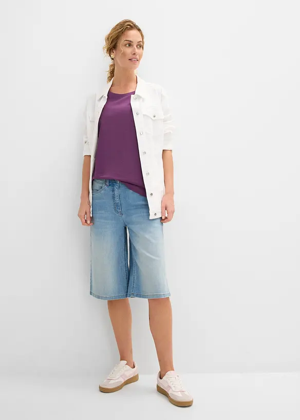 Topp med rund hals (5-pack), bonprix