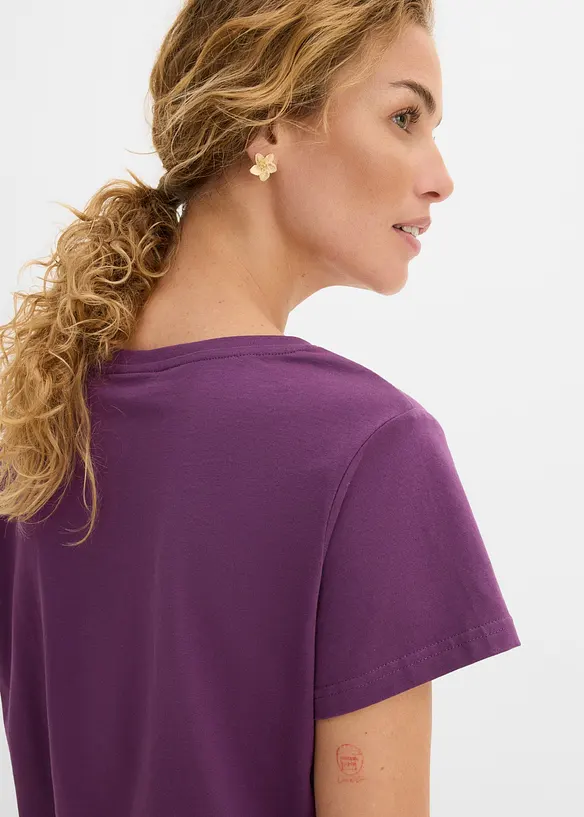 Topp med rund hals (5-pack), bonprix