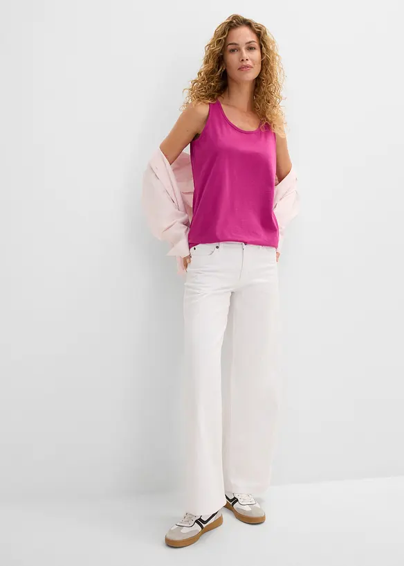 Lang topp i 100% bomull (5-pack), bonprix