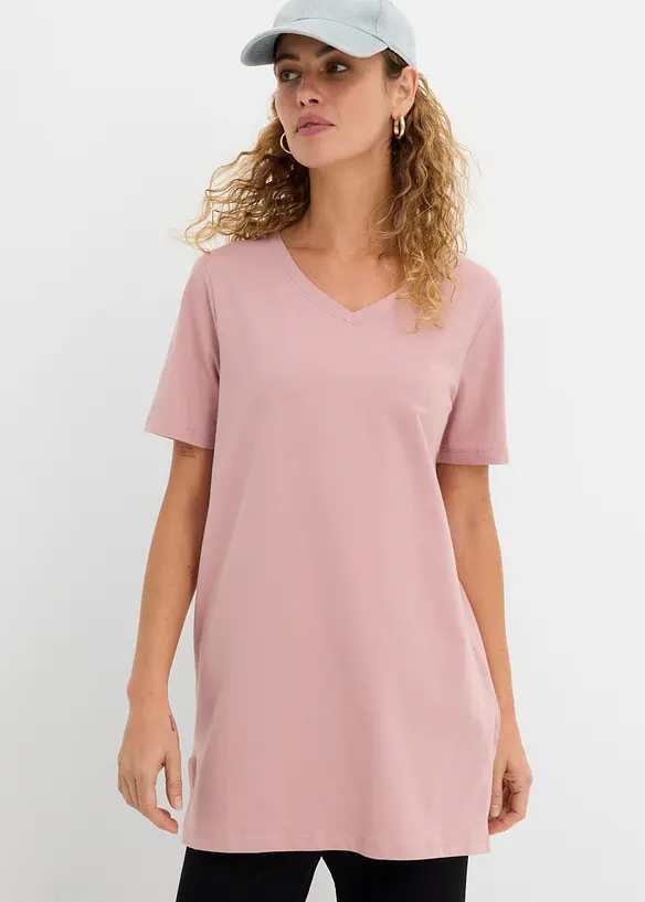 Lang topp med V-hals (2-pack), bonprix