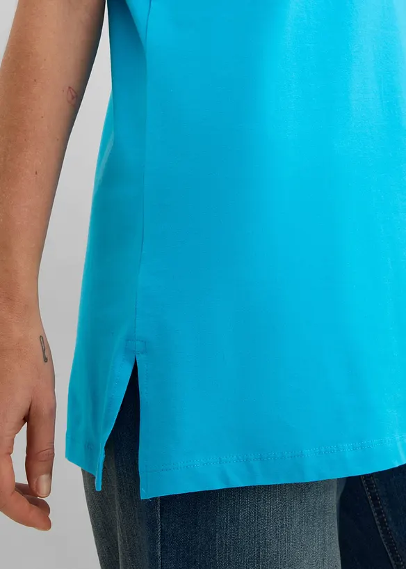 Lang topp med V-hals (2-pack), bonprix